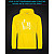 Hoodie with Reflective Print Like And Share - M yellow