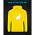 Hoodie with Reflective Print Cute Cats - M yellow