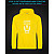 Hoodie with Reflective Print Russian warship go fuck yourself - M yellow