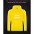 Hoodie with Reflective Print Putin is a jerk - XS yellow