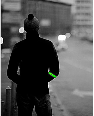 Светоотражающие повязки на руку, толщина 0,9мм 4x35cm флуорисцентно - зеленая (2шт) - фото 2