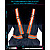 Reflective signal belt-vest-suspender orange width 4cm