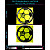 Reflective stickers &quot;soccer ball&quot;, yellow color