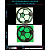 Reflective stickers &quot;soccer ball&quot;, green color