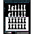 Reflective Labels Chess, black, hard surface