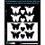 Butterflies stickers reflective, black, hard surface