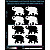 Reflective Labels The elephants, black, hard surface