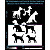 Dogs reflective stickers, black, hard surface