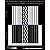 Lines reflective stickers, black, hard surface