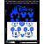 Mickey Mouse reflective stickers, blue, for solid surfaces