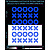 XO reflective stickers, blue, for solid surfaces