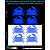 Crabs reflective stickers, blue, for solid surfaces