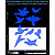 Birds reflective stickers, blue, for solid surfaces