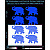 Наклейки Слони світловідбиваючі, сині, для твердих поверхонь
