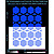 Rhombuses reflective stickers, blue, for solid surfaces