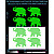 Наклейки Слоны светоотражающие, зеленые, для твердых поверхностей