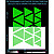 Triangles reflective stickers, green, hard surface
