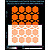 Rhombuses reflective stickers, orange, hard surface