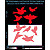 Birds reflective stickers, red, for solid surfaces