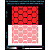 Rhombuses reflective stickers 2, red, for solid surfaces