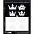 Crown reflective stickers, white, hard surface