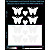 Butterflies reflective stickers, white, hard surface