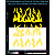 Flame reflective stickers, yellow, hard surface