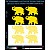 The elephants reflective stickers, yellow, hard surface