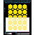 Rhombuses reflective stickers, yellow, hard surface