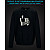 sweatshirt with Reflective Print Like And Share - 2XL black