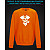 sweatshirt with Reflective Print Pirate Skull - 2XL orange
