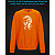 sweatshirt with Reflective Print Skull Music - 2XL orange