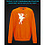 sweatshirt with Reflective Print Little Fairy - 2XL orange