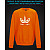 sweatshirt with Reflective Print Cute Little Unicorn - 2XL orange