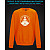 sweatshirt with Reflective Print Yoga Logo - 2XL orange