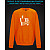sweatshirt with Reflective Print Like And Share - 2XL orange
