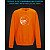 sweatshirt with Reflective Print Angry Face - 2XL orange