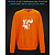 Свитшот со светоотражающим принтом Юки Нагато - 2XL оранжевый