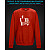 sweatshirt with Reflective Print Like And Share - 2XL red