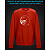 sweatshirt with Reflective Print Angry Face - 2XL red