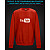 sweatshirt with Reflective Print Youtube - 2XL red