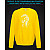 sweatshirt with Reflective Print Skull Music - 2XL yellow
