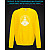 sweatshirt with Reflective Print Yoga Logo - 2XL yellow
