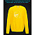 sweatshirt with Reflective Print Angry Face - 2XL yellow
