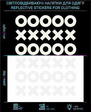 XO reflective stickers for textiles