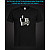 tshirt with Reflective Print Like And Share - XS black