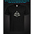 tshirt with Reflective Print Big Angry Fish - XS black