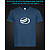 Футболка со светоотражающим принтом ЗАЗ Логотип - XS синяя