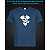 tshirt with Reflective Print Pirate Skull - XS blue