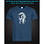 tshirt with Reflective Print Skull Music - XS blue